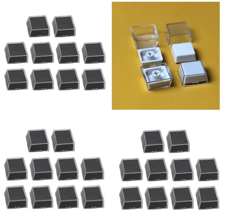 10 stuks/partij Transparante Keycaps Dubbellaagse Keycaps Verwijderbare Paperclips Custom MX Switch Herlabelbare Keycap Shell Bescherming