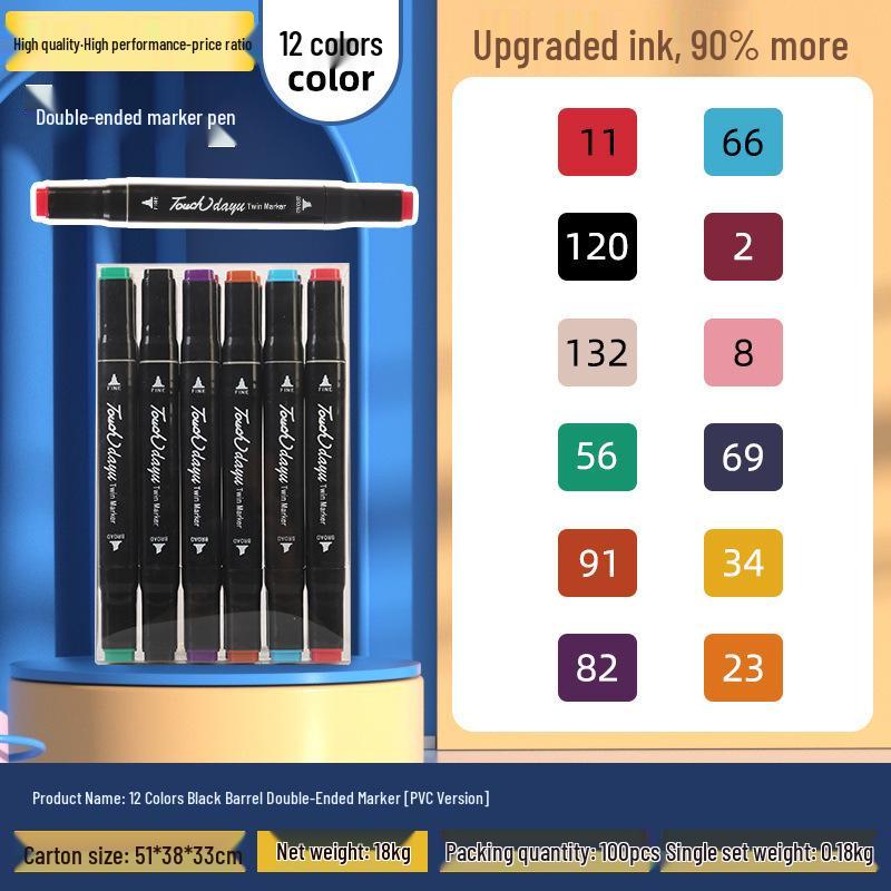 Touch Color Double-Ended Oil-Based Art Markers for Primary School Students