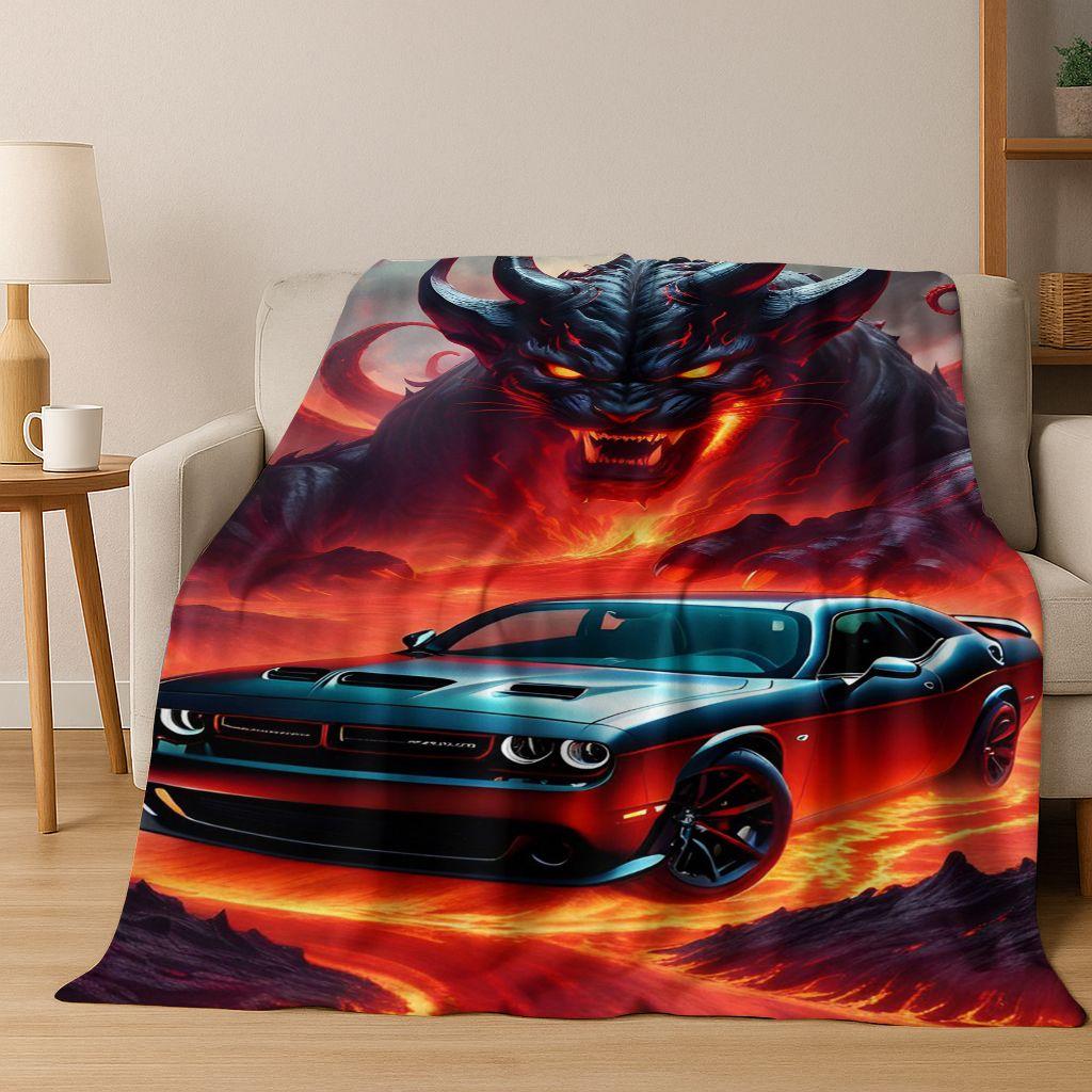 Future Concept Sports Car Racing Bike Art Flannel Blanket,Cozy Soft Throw Blanket for Home Bedroom Bed Sofa Picnic Cover Gift