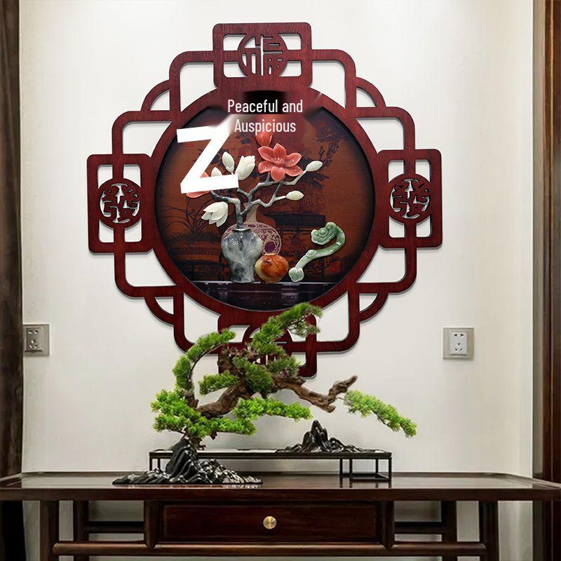Chinese Style Decorative Wall Murals: Jade Carving Art for Living Room, Hallway & Restaurant