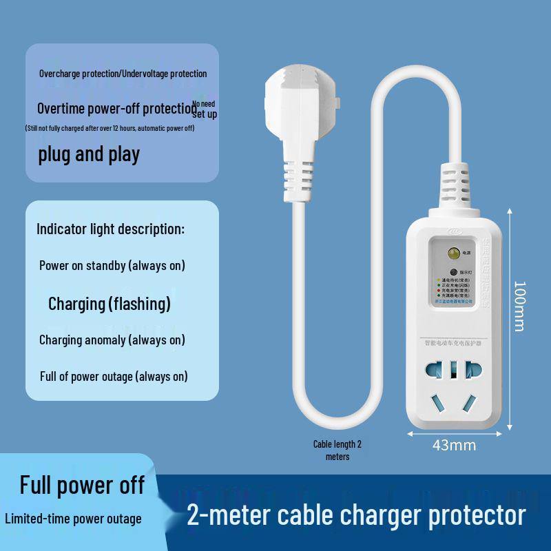 Electric Vehicle Charging Power-off Protector Timer Extension Cord