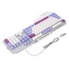 Mechanical Feeling Keyboard 104 Keys Colorful Light Up USB Wired Computer Keyboard with Wrist Rest Spill Resist Triple