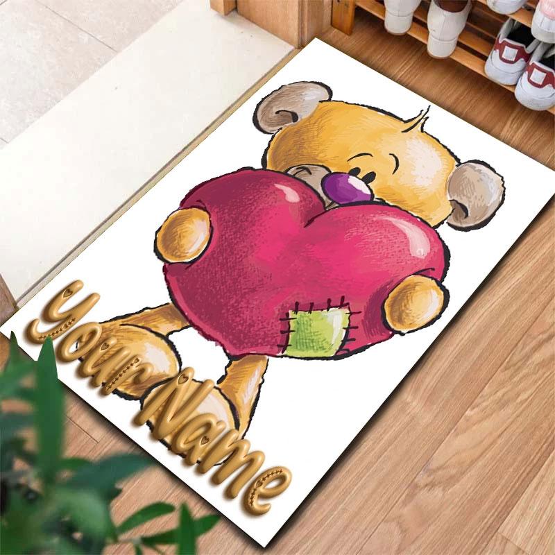 Diddl Custom Name Carpet Rug for Living Room Bedroom Home Sofa Decoration,Kids play Non-slip Floor Mat