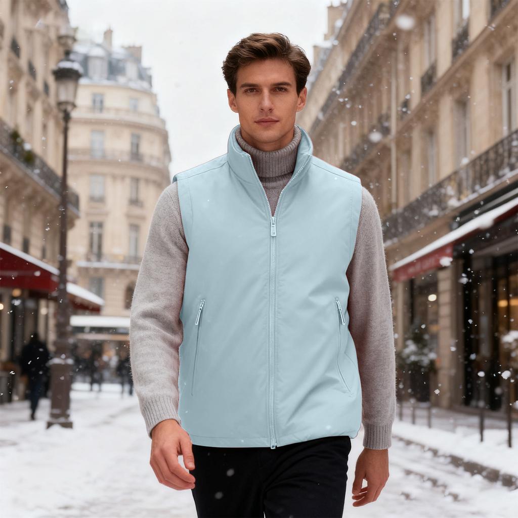 Men's Warm, , And Plush Outdoor Three-dimensional Vest Versatile Top Jacket