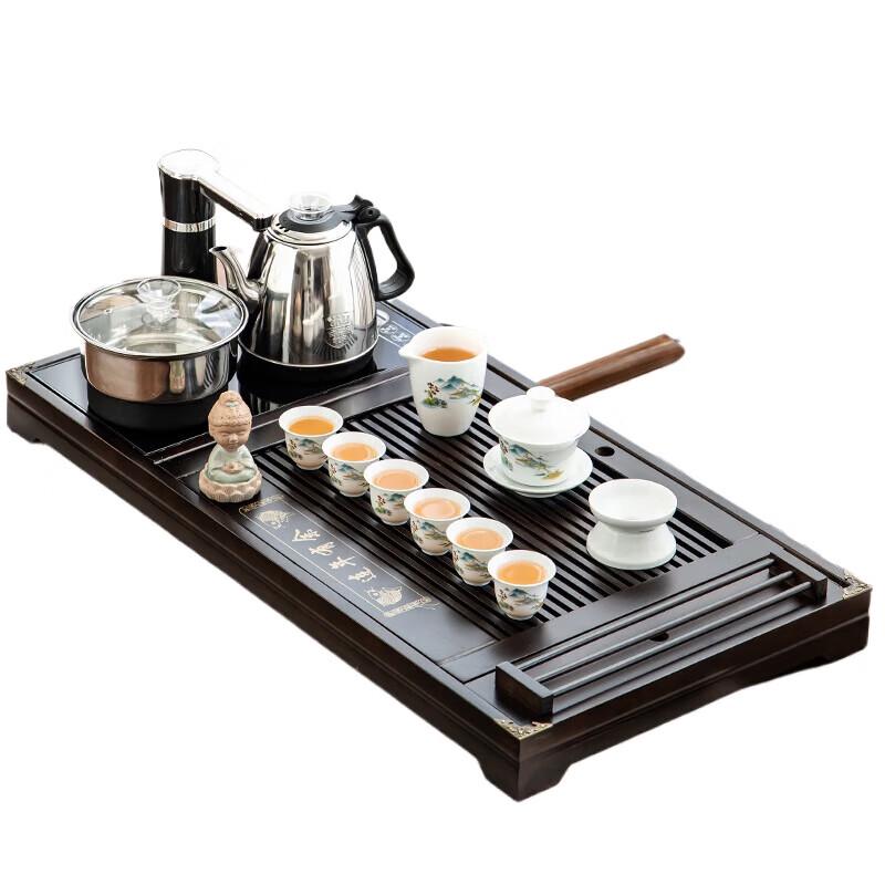 Traditional Chinese Solid Wood Tea Ceremony Set