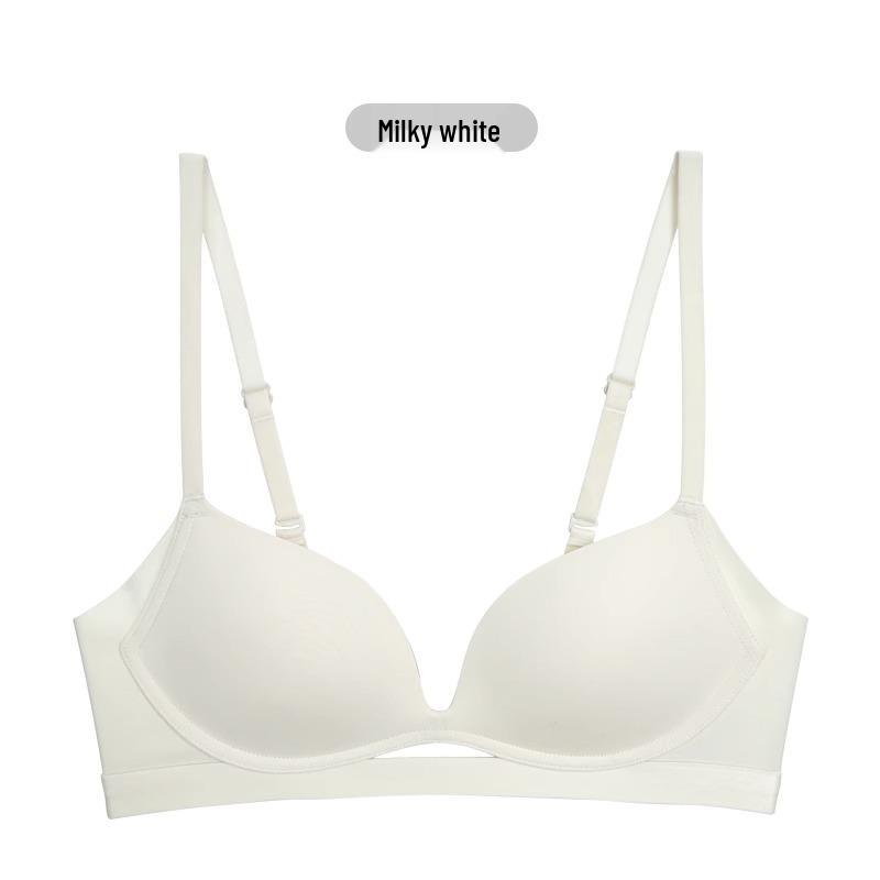 

Женский бесшовный пуш-ап бюстгальтер - Подчеркивает, Поддерживает, Предотвращает провисание, Без косточек, Сексуальный и легкий для лета M (70C/75A/75B) кремовый/белый