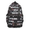 Large Capacity Student Backpack Graffiti Print Campus Backpack Men Lightweight Couple Backpack