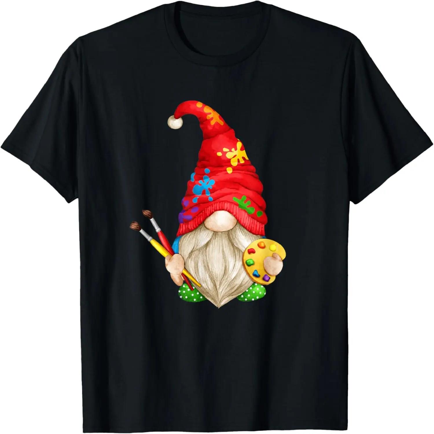 

Funny Painting Gnome For Artist Women Who Loves Painting T-Shirt S чёрный