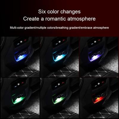 Mini Lumière d'Ambiance pour Voiture Portable Accessoires Intérieurs de Voiture Lumière LED USB pour Voiture Lampe de Nuit Colorée Universelle Polyvalente