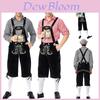 German Traditional Oktoberfest Clothing Stage Costume For Men With Stylish Plaid Shirt