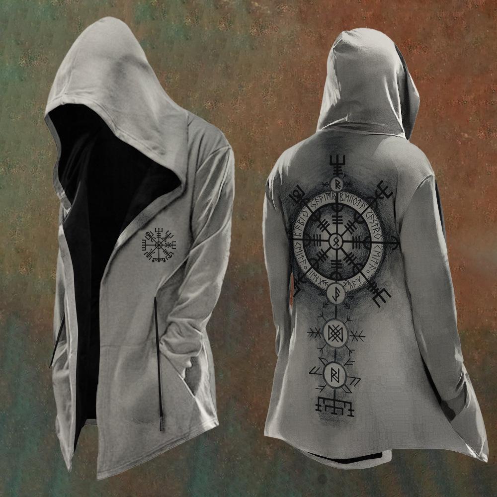 Abstract Universe Retro 3D Print Men's Hooded Sweatshirt Cardigan – Spring/Autumn