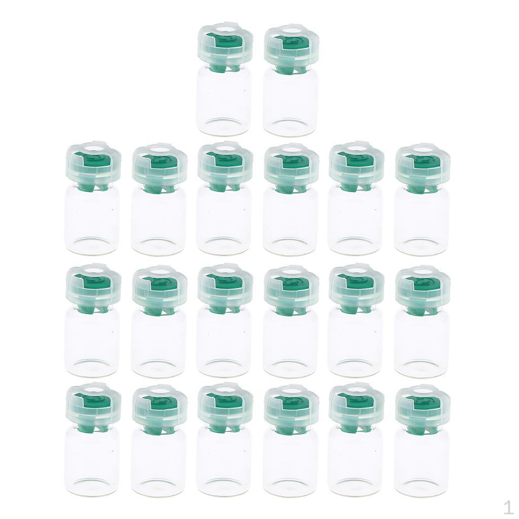 20 PCS Small Mini Transparent Jars Little Bottles With Stoppers