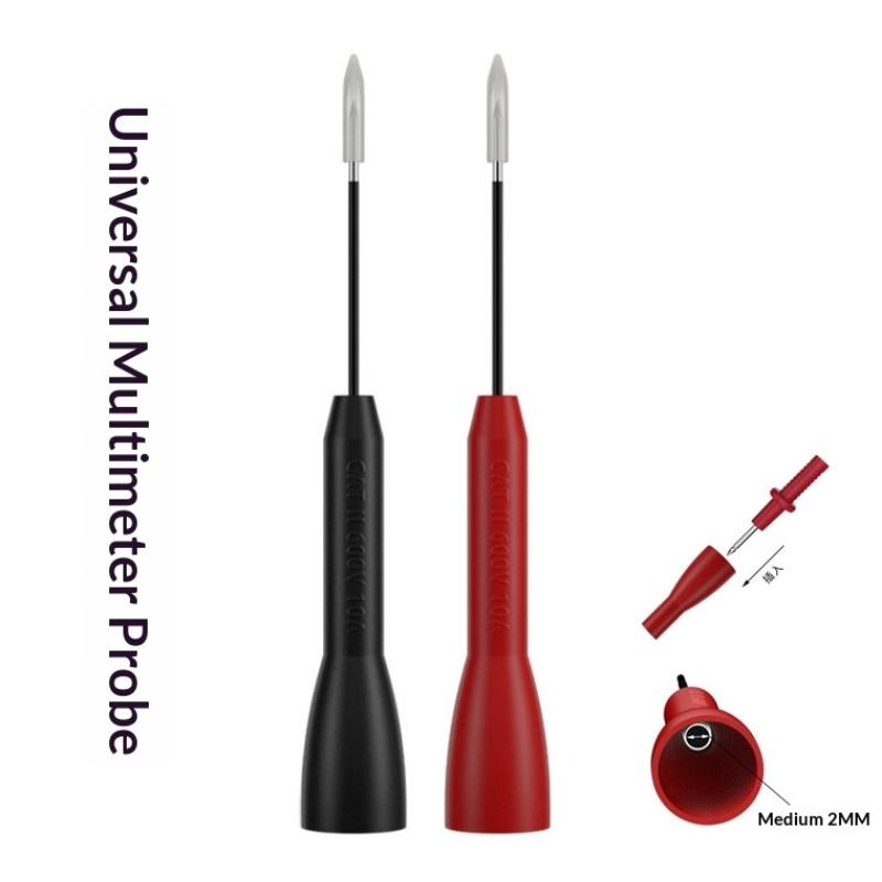 2Mm Test Lead Extension Cover Non Destructive Multimeter Probe Testing Needle For Test Lead Stainless Steel Pin