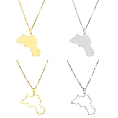 Trendy Kurdistan Map Shaped Pendant Necklace Map and City Necklace Long Choker Gothic Party Fashion Jewelry