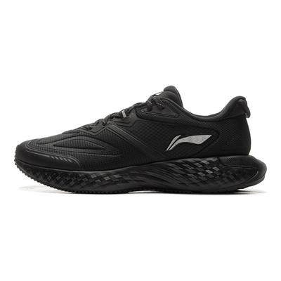 Li Ning Schützende Cloud-Dämpfung Rebound Boost Bequeme Umhüllung Rutschfest Abriebfest Low-Top Laufschuhe Herren Laufschuhe Schwarz ARSU057-1