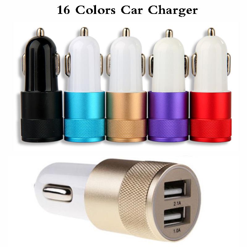 Buy Luxury 2 Port USB Universal Car Charger for IPhone6/6s/5 IPod/Ipad