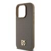 Dkny Dkhmp14Lpshrpsw Iphone 14 Pro6.1 Brązowy/Brown Hardcase Leather Pattern Metal Logo Magsafe