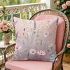 Kleine Blumen Kissenbezug Weicher Plüsch Überwurf Kissenbezug Doppelseitig Dekorativer Kissenbezug Sofa Schlafzimmer Heimdeko