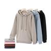 Herbst-Hoodie für Paare: Leicht, Bequem, Einfarbige Baumwoll-Langarmshirts mit bedruckbarem Herrenlogo