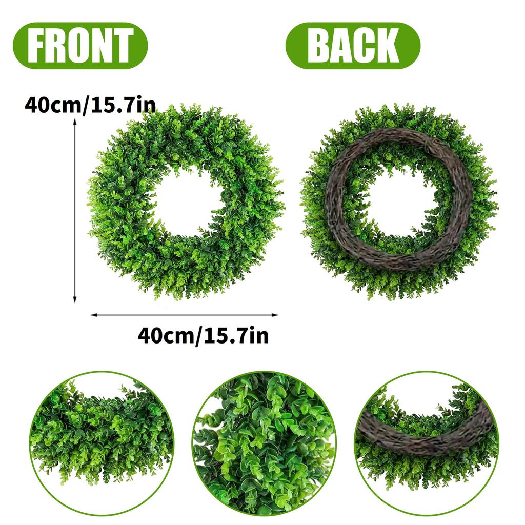 Simulation Of Frost Grass Vine Circle Bottom With Green Plants, Water Grass Vine Circle Flower Wreath