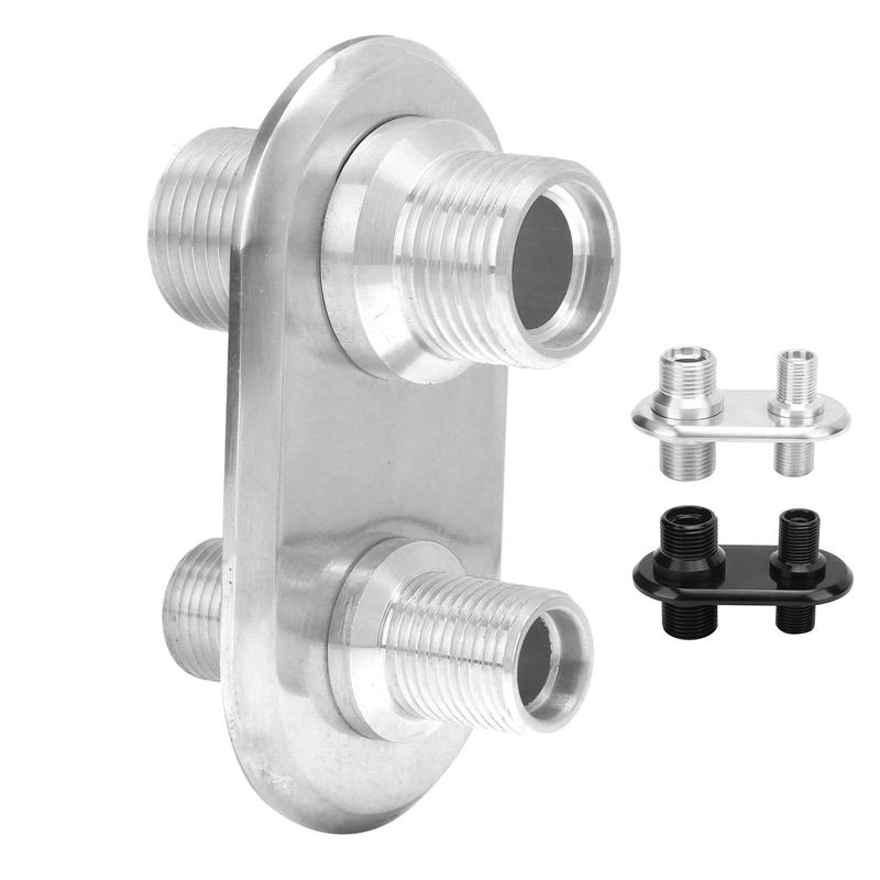 A/C Bulkhead Car 2‑Port Air Conditioner Bulkhead Connector Universal Modification Replacement for Hot Rod Firewall Bulkhead