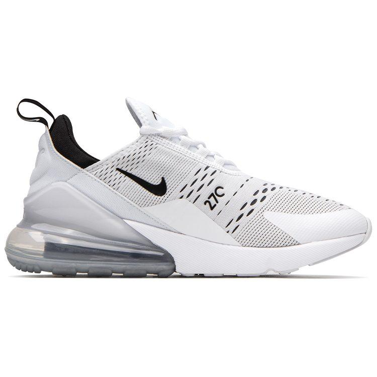 Nike Air Max 270 Amortiguación Vintage Caña Baja Amortiguación de Aire Zapatillas Casuales para Correr Mujer Blanco Negro AH6789-100