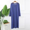 Autumn Night Dress Women Loose Large Nightgown Solid Color Sleepshirts Long-Sleeves Nightie Nightdress Modal Sleepwear