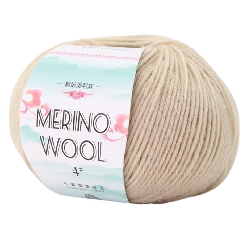 

134Yard/Roll Wool Blend Yarn Wool Yarn Soft Worsted Weight Yarn For Beginner Adult Knitting Rugs Sweater Scarf