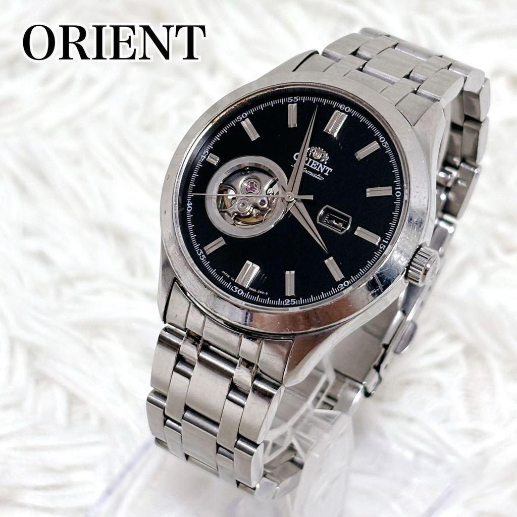Used Orient DB05-C2 Automatic Watch Open Heart See-through Caseback Black Dial ORIENT Mechanical World Stage Collection