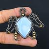 Turtle Owyhee Opal Pendant Copper Wire Wrapped Pendant Owyhee Opal Gemstone Handmade Pendant Jewelry Owyhee Opal Jewelry Anniversary Gifts