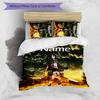 3pcs Custom Name Attack On Titan Bedding Set Duvet Cover Closure Includes 1 Duvet Cover & 2 Pillowcases for All Seasons Bedroom Decor