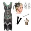 Large Size S-4XL Vintage Dress, Sequined Evening Dress Banquet 1920 Set