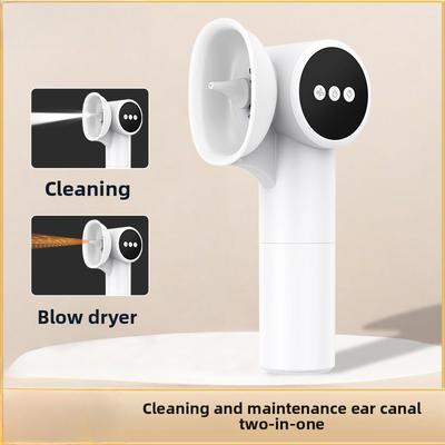 The New Electric Ear Washer Is Convenient for Hot Air Drying Ears, Deep Punching Ears, Cleaning Earwax, and Household Ear Washer.