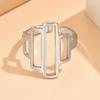Unisex Cold Style Geometric Stainless Steel Open Ring