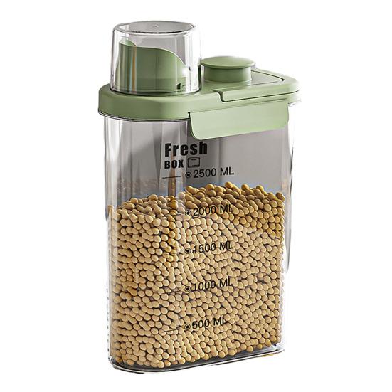 Δοχείο ξηρών τροφίμων με λαβή ανθεκτική στην υγρασία & ανθεκτικό στη σκόνη Διαφανής κάδος κόκκων ρυζιού Μεγάλης χωρητικότητας Πλαστική δεξαμενή αποθήκευσης για αλεύρι σόγιας