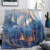1Pc Cartoon Print Flannel Blanket, High Quality Comfortable for All Seasons, Home Decor, Warmth and Comfort, Perfect for Christmas Birthday Gift