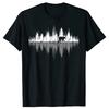 Trees Reflection Wildlife Nature Animal Bear Outdoor Forest Lady Tee O-Neck Short Sleeve Fashion Daily Basic Women Versatile Tee