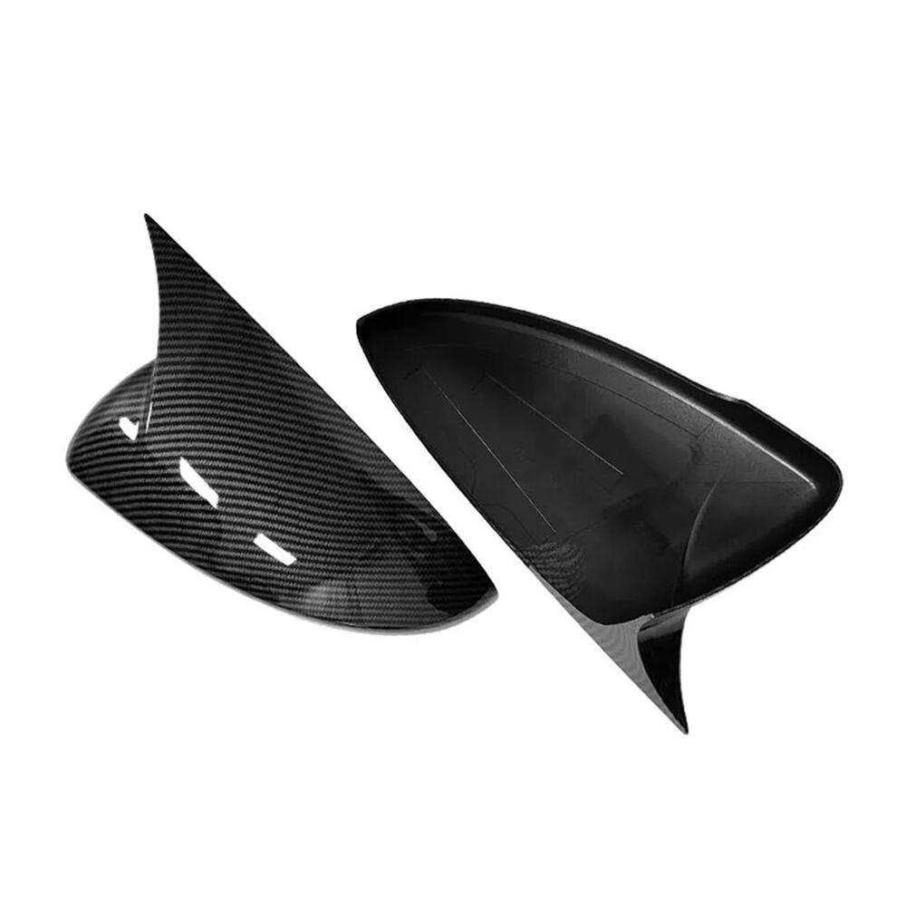 Carbon Fiber Look Side Rear View Mirror Cover Cap Shell Trim For KIA K3 Forte