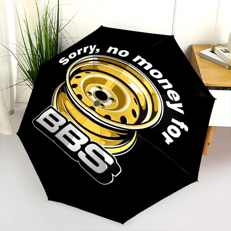 BBS Wheels: Precision Style Folding umbrella Portable travel printing Sun umbrella Three folds