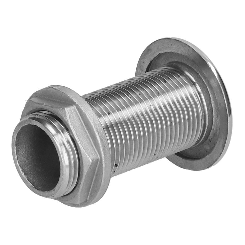 1in Thru Hull Fitting Connector 316 Stainless Steel Water Drain Outlet for Marine Boats Yacht