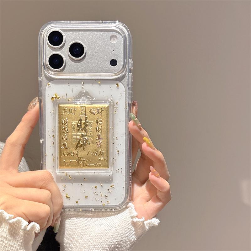 Gold Foil Soft Phone Case for iPhone 13/14/17/17PM/16 Promax