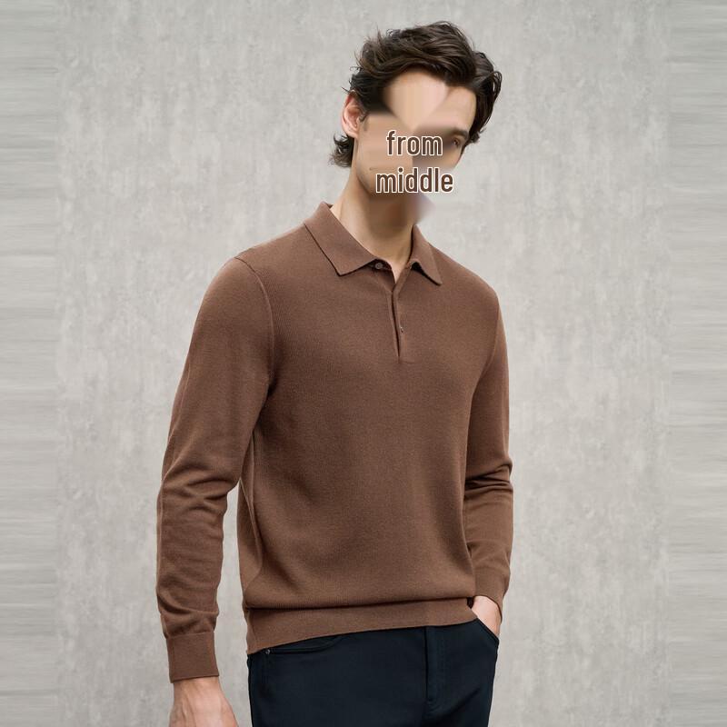 

Erdos EMZ Men s Antibacterial Knitted Wool Polo Sweater XL