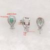 S925 Sterling Silver Geometric Pendant Clasp for DIY Pearl/Jade Setting