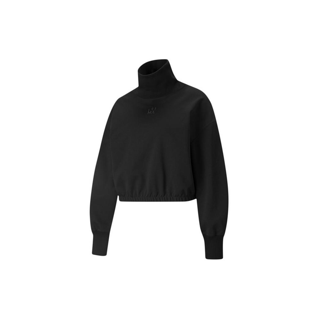 PUMA Sweatshirts Women's Black Turtleneck Moderate Regular 531926-01