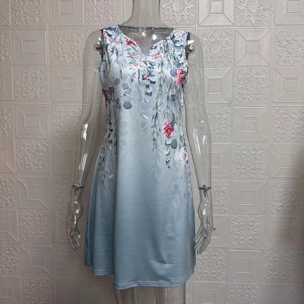 Летнее женское платье с цветочным принтом в повседневном стиле — фото 3