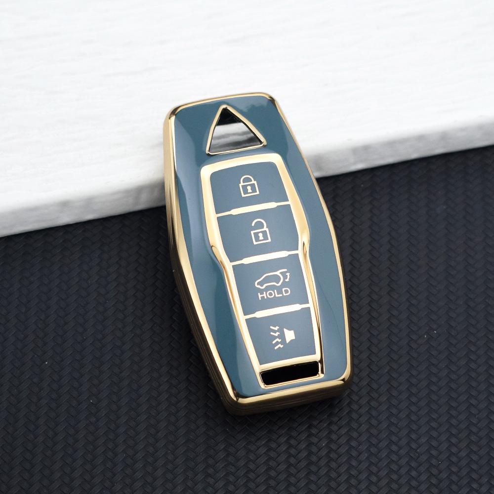 2/3/4 Buttons Key Cover For Mitsubishi Outlander - Smart Remote Tpu Car Key Case Holder With Keychain Rings Accessories