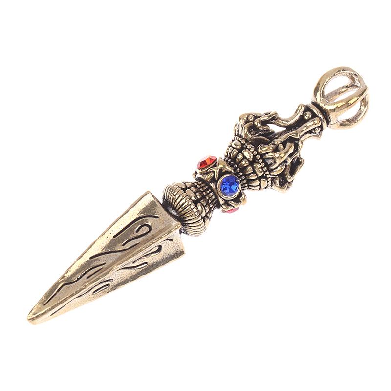 Vintage Copper Vajra Pestle Religious Collection Home Decorations Antique Brass Desk Decors Buddha Instrument Feng Shui Ornament