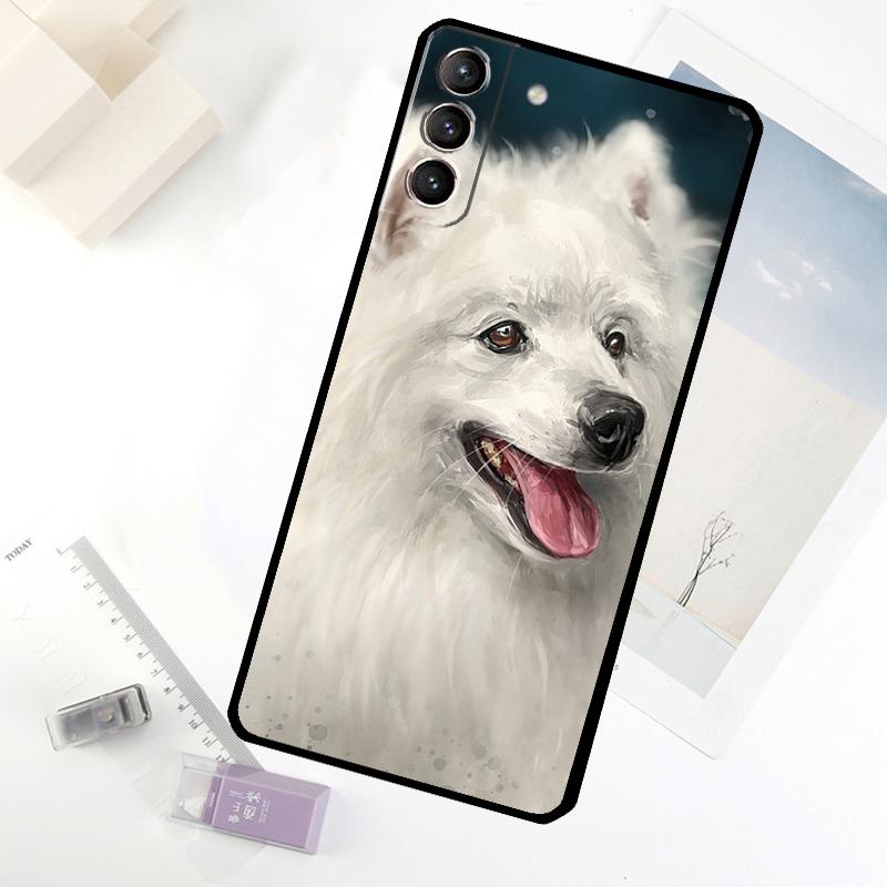 Japanese Spitz Dog Phone Case For Samsung Galaxy S25 FE S20 FE S21 S22 S23 S24 S25 S26 Ultra S10 S25 Plus Cover