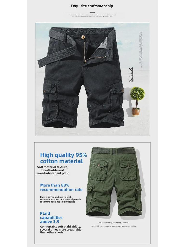 Men's Retro Loose Fit Summer Work Shorts