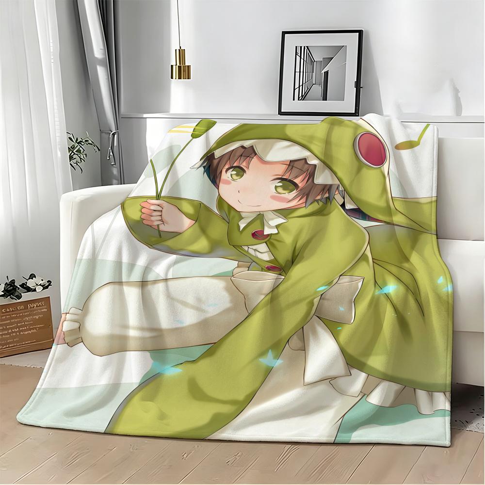 Anime Character C-ChamoS RossoS Throw Soft Warm Throw Blanket for Bedroom Living Room Bed Travel Camping Picnic Gift